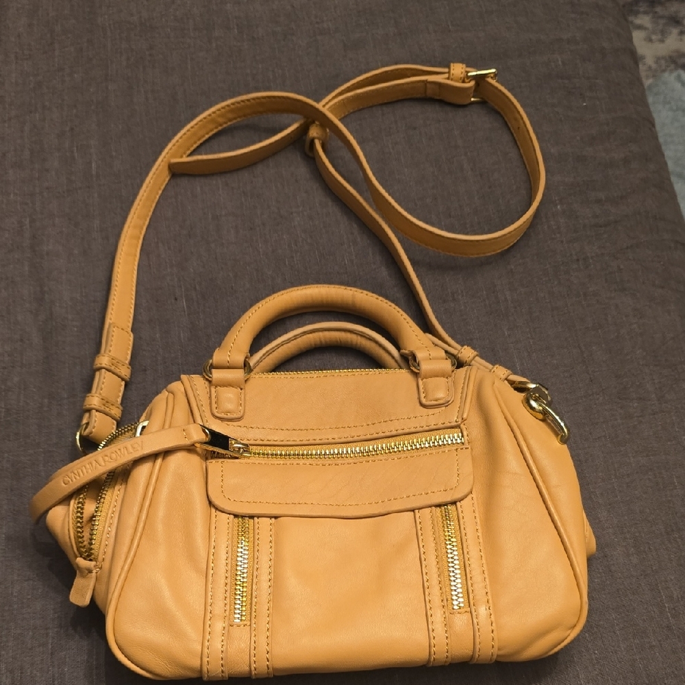 Cynthia Rowley Camel Crossbody Bag with Gold Details